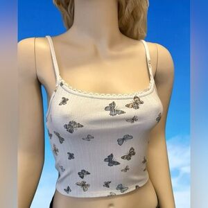 Forever 21 Butterfly Crop top small